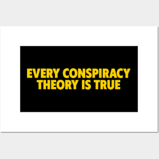 Every Conspiracy Theory Is True Posters and Art